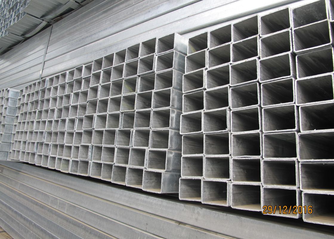 Black Pre Galvanized Steel Square Tubing With Chemical Composition Testing