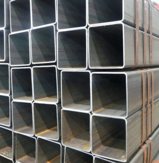 Black Square Galvanized Steel Fence Posts Cold Roll Forming With ERW Welding